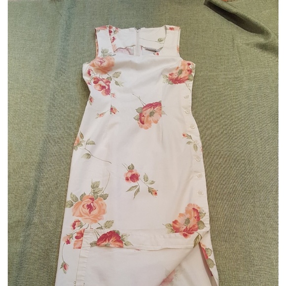 NEWPORT NEWS Sleeveless Maxi Dress Creamy Floral - Picture 1 of 7